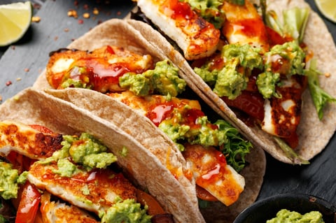 Halloumi fajitas